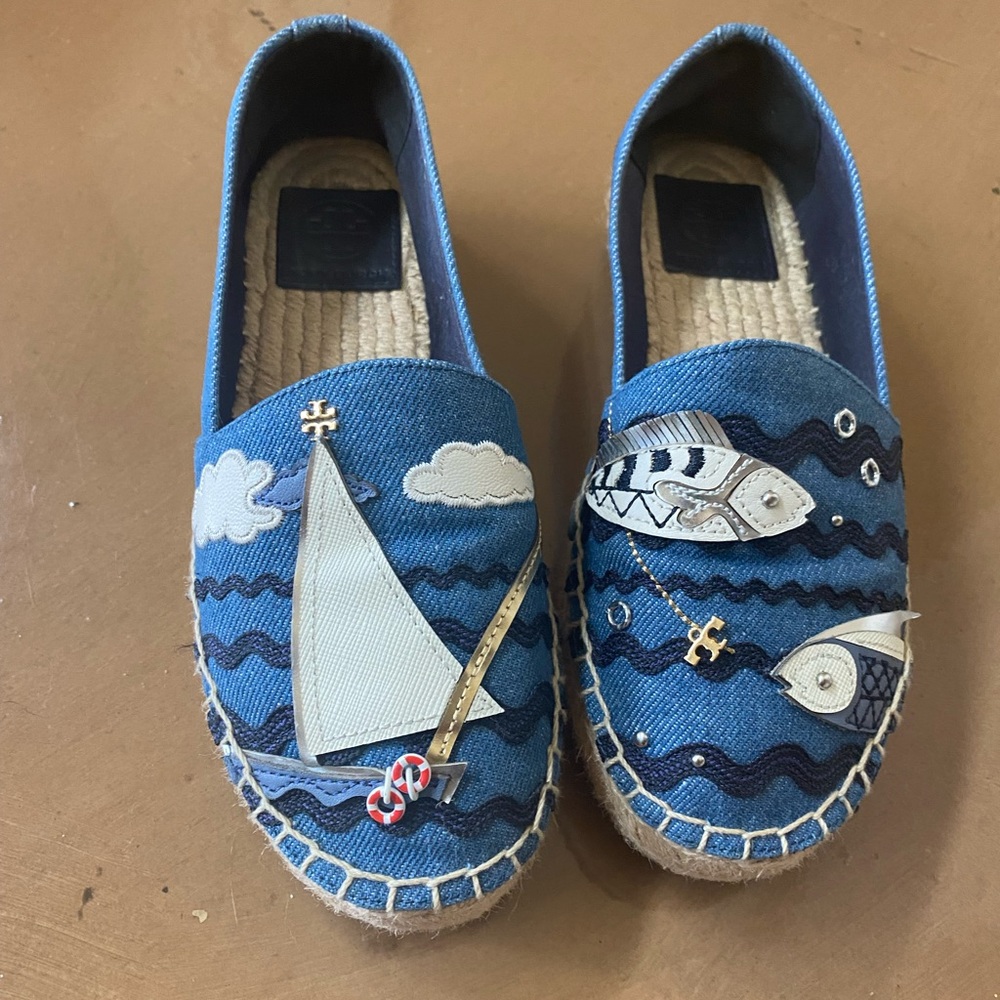 Tory Burch espadrilles.